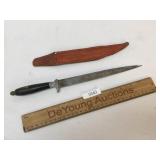 Fixed Blade Knife in Leather Sheath