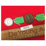 Lot of 2 WWII or WW2 Era German Nazi Pins