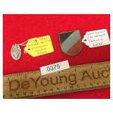 Lot of 2 WWII or WW2 Era German Nazi Pins