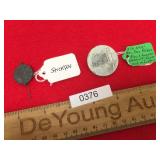 Lot of 2 WWII or WW2 Era German Nazi Pins