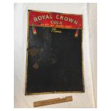 Royal Crown Cola Menu Chalkboard, Metal, Vintage o