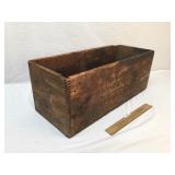 Hercules Electrical Blasting Caps Wood Crate, Vint