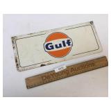 Gulf Metal Sign, Vintage
