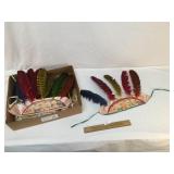 Lot of 7 Native American Indian Headdress Sets, Vi