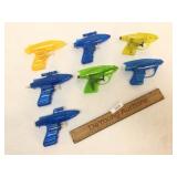 Lot of 7 Squirt Guns, Vintage, NOS