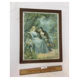 Print, At the Lake by Donaldson Brothers NY, Antiq