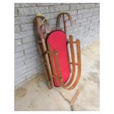 Snow Sled, Round Design, Runner Style, Vintage