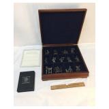 Lot of 13 Pewter Figures by Franklin Mint, Colonia