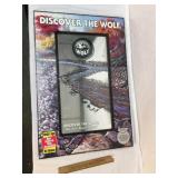 Wolf Chewing Tobacco Mirror Sign