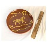 Breininger Pottery Plate, Horse