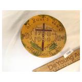 Breininger Pottery Plate, Cross