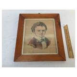 Currier and Ives Print, Little Brother, Antique