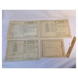 Lot of 4 Baby Bottle Blueprints, Vintage