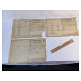 Lot of 3 Baby Bottle Blueprints, Vintage