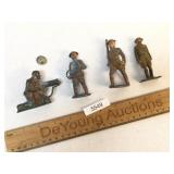 Lot of 4 Cast Metal Soldier, Antique