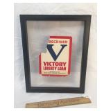 Victory Liberty Loan Paper Sign with WW1 Soldiers
