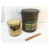 Lot of 2 Tin Advertising Cans, Vintage or Antique