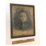 Portrait, Photograph or Charcoal Art, Young Girl,