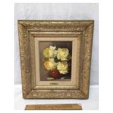 Original Oil on Canvas, Still Life Flowers by Silv