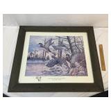 Limited Edition Print, Jumping Wood Ducks at Curle