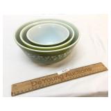 Lot of 3 Pyrex Nesting Bowls, Vintage