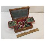Costume Jewelry in Jewelry Box, Vintage
