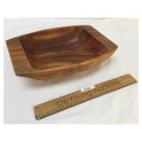Monkey Pod Wood Bowl, Vintage