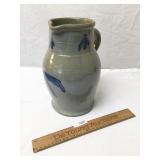Pitcher, Blue Decorated Pottery, Vintage or Antiqu