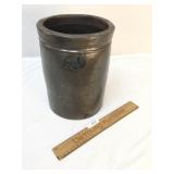 Crock or Jar, Blue Decorated, Antique