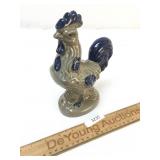 Rooster, Chicken or Hen, Blue Decorated Pottery