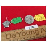 Lot of 2 WWII Era German Nazi Pins or Tinnies