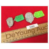 Lot of 2 WWII Era German Nazi Pins or Tinnies