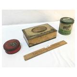 Lot of 3 Advertising Tin cans, Vintage or Antique