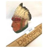 Penny, Dime or Coin Bank, Native American Indian C
