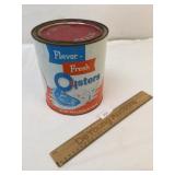 Oyster Tin Can, Flavor Fresh, Vintage
