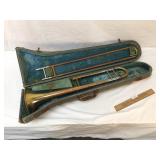 Trombone by Orpheum in Case, Vintage