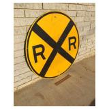 Railroad Crossing Metal Sign
