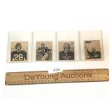 Lot of 4 Football Trading Cards, Vintage