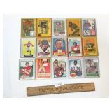 Lot of 15 Football Trading Cards, Vintage