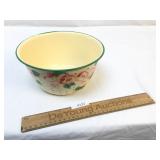 Tan and Green Porcelain Bowl, Vintage or Antique