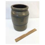 Crock or Jar, Pottery, Blue Decorated, Antique