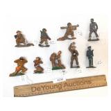 Lot of 10 Toy Soldier Items, Cast Metal, Vintage o