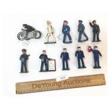 Lot of 10 Toy Police and Railroad Items, Cast Meta