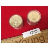 Lot of 24 US President Presidential Coins, Taylor