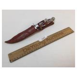 Lot of 2 Fixed Blade Knives in Sheath, Vintage