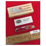 Case XX Folding Pocket Knife, Red Bone Handle