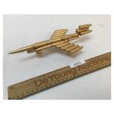 Brass Casing or Bullet Shell Art, Airplane