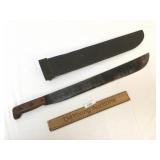 WWII Era US Military Machete with Scabbard or Shea