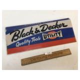 Black and Decker Tools Retail Display Sign, Vintag