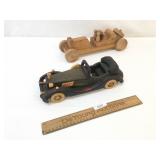Lot of 2 Wood or Wooden Cars